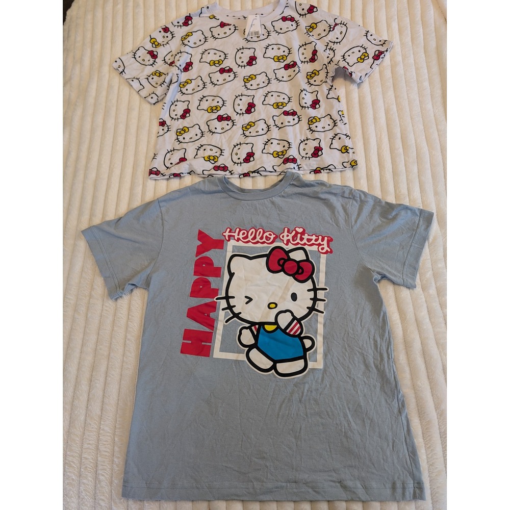 Hello Kitty T Shirt Set Two Graphic Tees Womens Size Small
